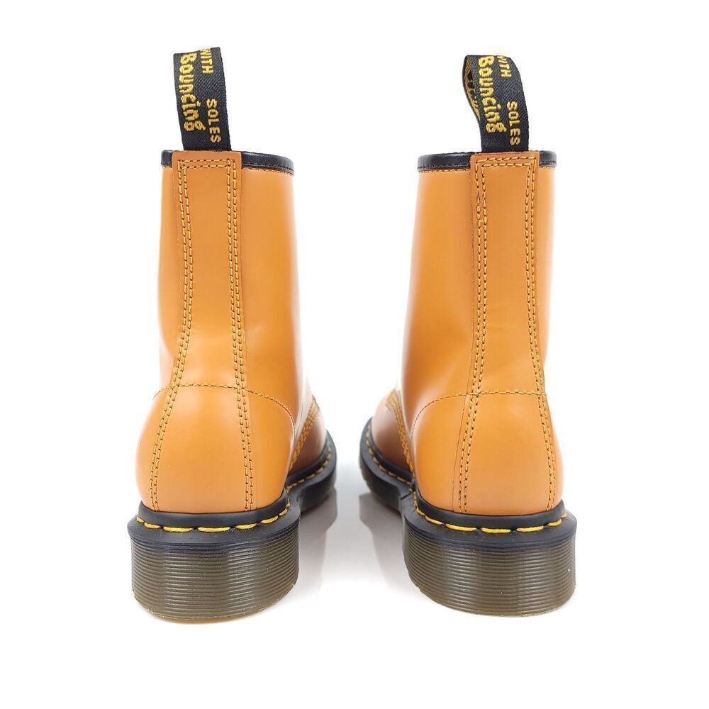 RARE Dr. Martens 1460 Fall Pumpkin Orange Combat Lace Up Boots Halloween Grunge - Picture 5 of 10
